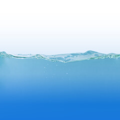 Fresh water surface with splash and air bubbles .