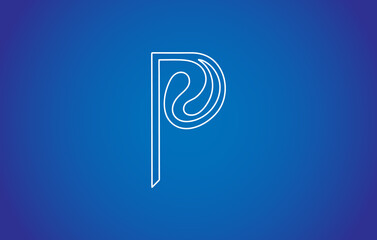 abstract, alphabet or letter P logo concept, hand-drawn abstract, creative vector logo for any business.Letter P Logo. P Letter Design, brand identity,