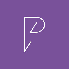 abstract, alphabet or letter P logo concept, hand-drawn abstract, creative vector logo for any business.Letter P Logo. P Letter Design, brand identity,