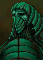 Alien creature - digital painting 