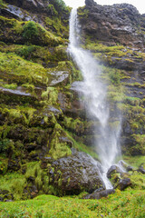 Waterfall in Thorsteinslundur grove, Southern Iceland
