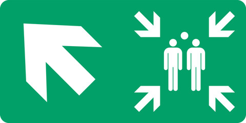 ISO 7010 E007/A315 Evacuation assembly point