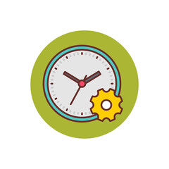 Time Management icon in vector. Logotype