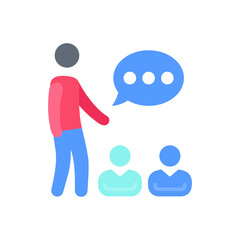 Presentation Speech icon in vector. Logotype