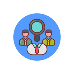 Find Right Candidate icon in vector. Logotype