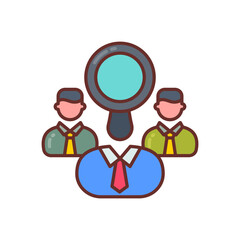 Find Right Candidate icon in vector. Logotype