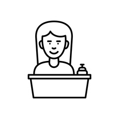 Receptionist icon in vector. Logotype