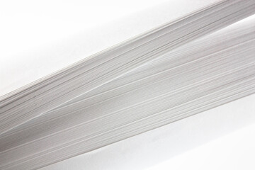 White sheets of paper.Stationery paper. Folded packing sheets.Office stationery. Paper for printing, drawing, writing.