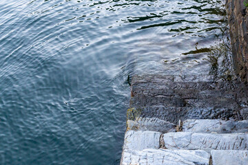 stone stairs leading down to the sea