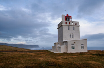 Fototapeta na wymiar Dyrhólaey Lighthouse near Vik in Southern Iceland