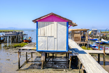 Old fishing cabin in the pier