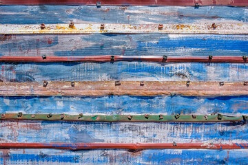 Patern of colorful wooden planks
