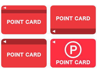 ポイントカードアイコンセット：赤