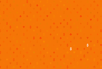 Light orange vector layout with elements of cards.
