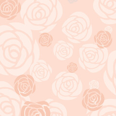 Pink background with white and red roses