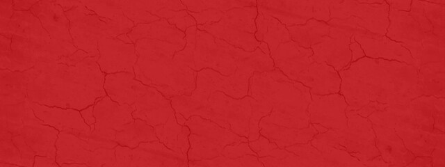 Abstract red painted wall texture with cracks and scratches, red color background cement surface or decorative vintage grunge texture, Red texture for wallpaper and design.