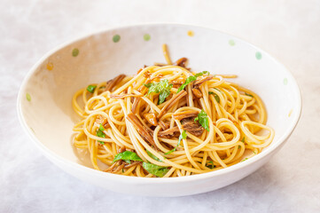 なめ茸の和風パスタ