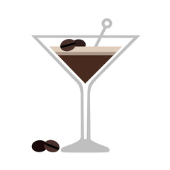 espresso martini - isolated vector illustration icon