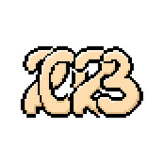 beige pixel inscription 2023