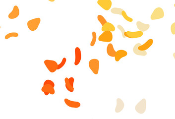 Light Yellow, Orange vector background with abstract forms.