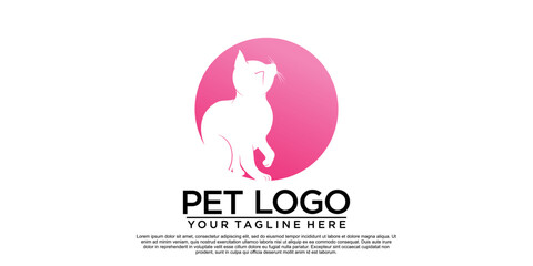 Pet logo design with creative unique style Premium Vector part 4