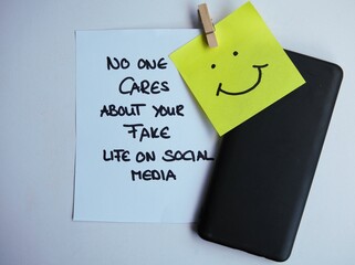 No one cares about your fake life on social media