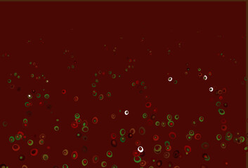 Light Green, Red vector texture with disks.