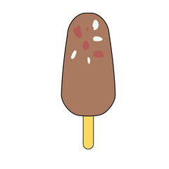 Ice cream vector illustration Comic character in cartoon style illustration for t shirt design