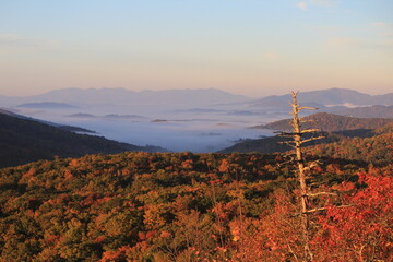sunrise in the mountains