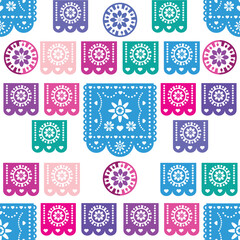 Fototapeta premium Mexican seamless pattern, sugar skulls and flowers. Template for mexican celebration, mexico skeleton decoration. Dia de Los Muertos, Day of the Dead . Halloween. Vector illustration.