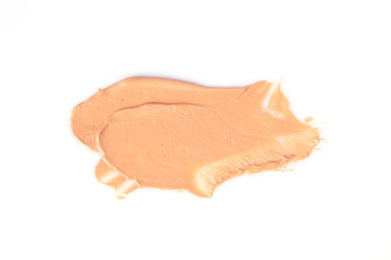 Make-up foundation bb-cream smudge powder creamy white isolated background