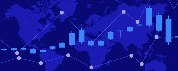 Finance statistics and data Analytics. Stock exchange market, investment, finance and trading. Trading platform. Perfect for web design, banner and presentation. Vector illustration.