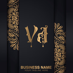 VA initial logo | initial based abstract modern minimal creative logo, vector template image. luxury logotype logo, real estate homie logo. typography logo. initials logo.