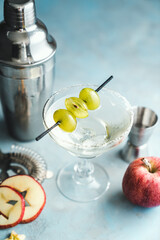 cocktail with lemon and lime champagne vine white apple drinks grape