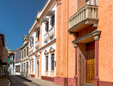 Street of the University of Cartagena, Colombia.