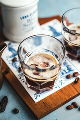cup of coffee cold espresso tonic summer drinks