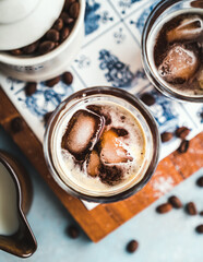 cup of coffee cold espresso tonic summer drinks