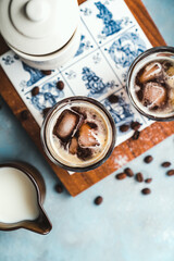 cup of coffee cold espresso tonic summer drinks