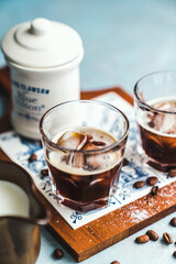 cup of coffee cold espresso tonic summer drinks