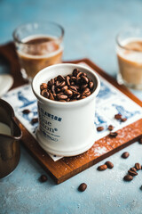 cup of coffee cold espresso tonic summer drinks