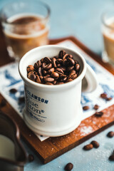 cup of coffee cold espresso tonic summer drinks