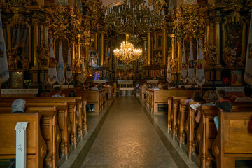 Fototapeta na wymiar The baroque styled Greek Catholic church of St. Andrew in Lviv, Ukraine
