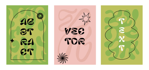 Vector abstract futuristic modern neo gothic backgrounds, prints, posters, packaging templates posts, stories for social media