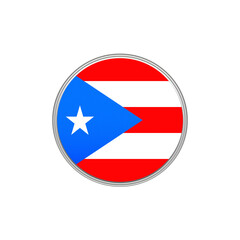 flag of Puerto Rico in circle button.