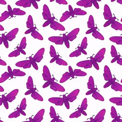 Obraz na płótnie Canvas Halloween butterfly seamless moth with sculls pattern for clothes print and fabrics and wrapping and kids