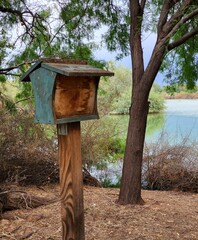 wooden bird house