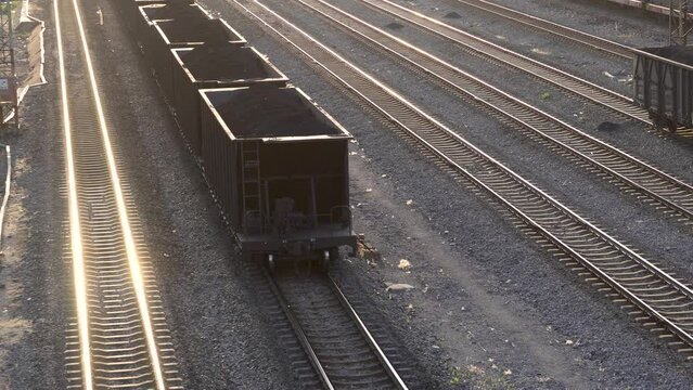 Railway freight transport marshalling yard