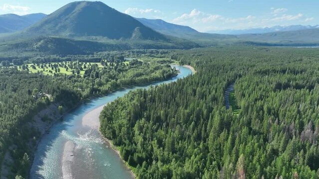 West Glacier Montana Aerial