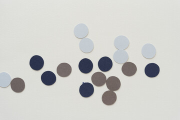 paper circles or dots on blank paper