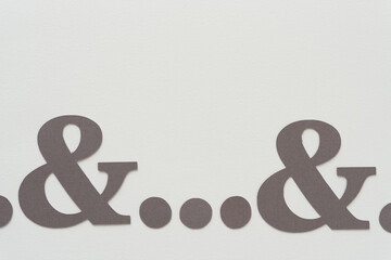 paper ampersands and ellipsis